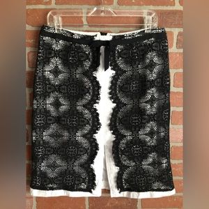 ABR NEW YORK pencil crochet skirt